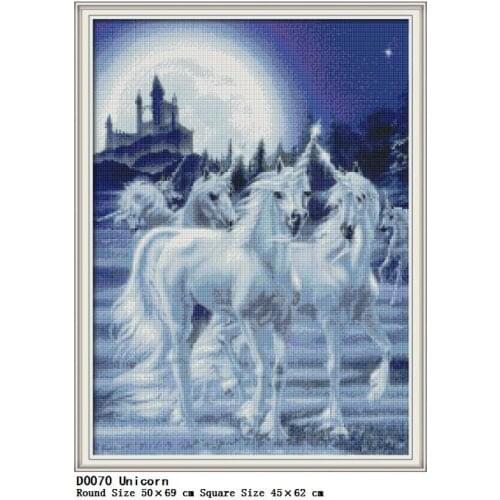 Full Drilling 5D DIY Diamond Painting Animal Unicorn Round and Square Drill Embroidery Cross Stitch Home Decoration