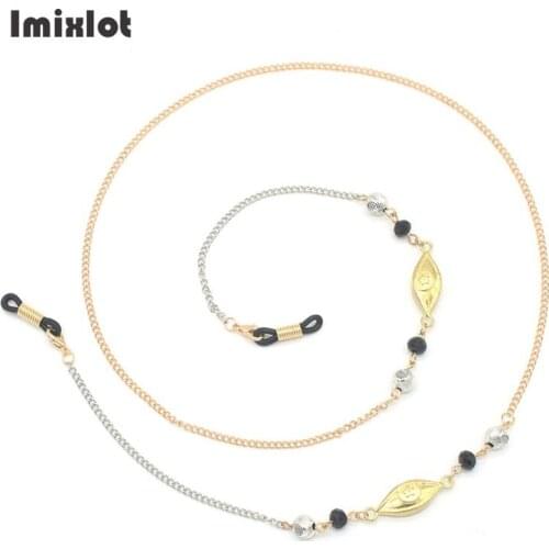 Fashion Evil Eye Eyeglass Chains Women Sunglasses Holder Necklace Reading Glasses Non-slip Metal Lanyard Eyewear Accessories