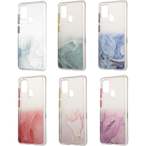For Samsung Galaxy A21S Case Soft TPU Transparent marble Slim protective Back Cover Case For Samsung a21s full cover shell