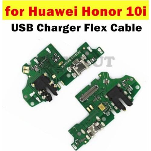 For Huawei Honor 10i USB Charger Dock Connect Earphone Jack Connecting Charging Flex Cable Repair Spare Parts Test QC