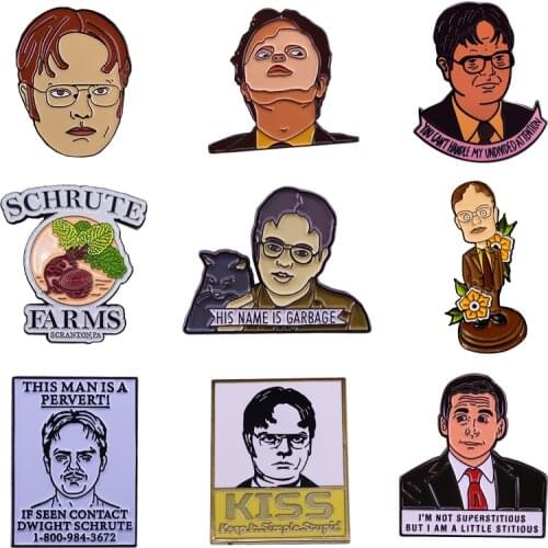 Dwight Schrute enamel pin The Office character brooch