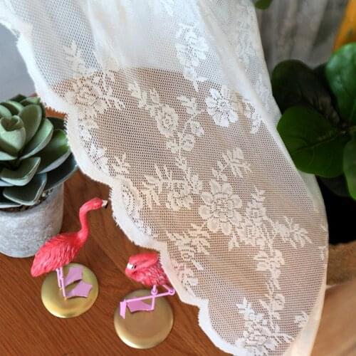 French white curtain Mesh yarn curtain used for bedroom curtain balcony curtain exquisite gauze curtain home decoration curtain