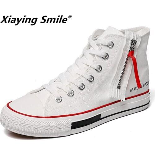 White high top sneakers men designer sneakers fashion High upper canvas shoes autumn summer shoes skate outdoor
