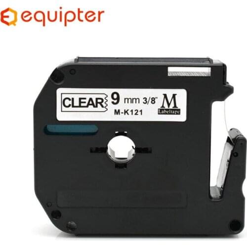 MK121 9mm*8m mk-121 Black on clear Label Tapes Compatible for Brother p-touch Label Printer ribbon M-K121 MK-121 mk121 MK121