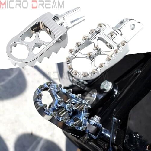 MX Motorcycle Footpegs Footrests Foot Pegs Wide Fat Pedal For Harley Street Bob Low Rider Sport Glide Breakout Softail 2018-2020