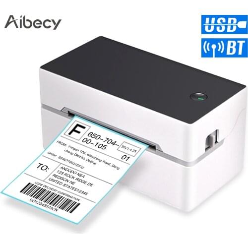 Desktop Shipping Label Printer USB/BT Direct Thermal Printer 40-80mm Paper Compatible with Amazon Ebay Shopify FedEx USPS Etsy