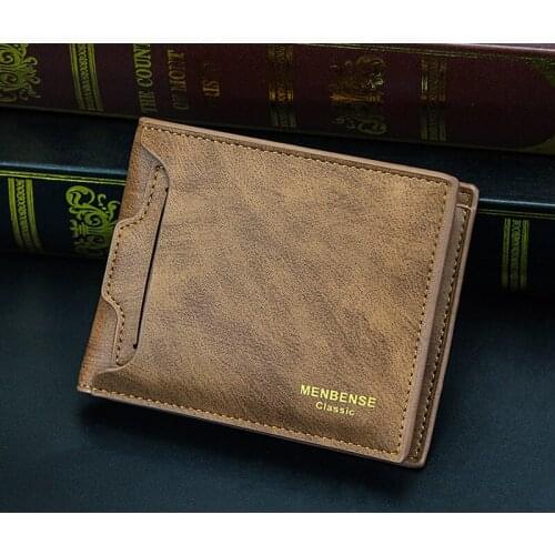 New mens wallet, short style, fashion, leisure, large capacity, multi-card draw, short mens wallet