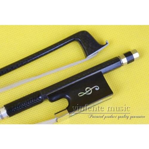 One 104 # Carbon fiber violin bow High Quality 1pcs 4/4 Violin Bow Style bone Straight