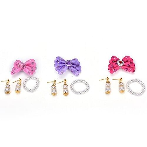 Plastic Jewelry Pearl Necklace Earrings for for For Kids Best DIY Gift For Girls' Doll