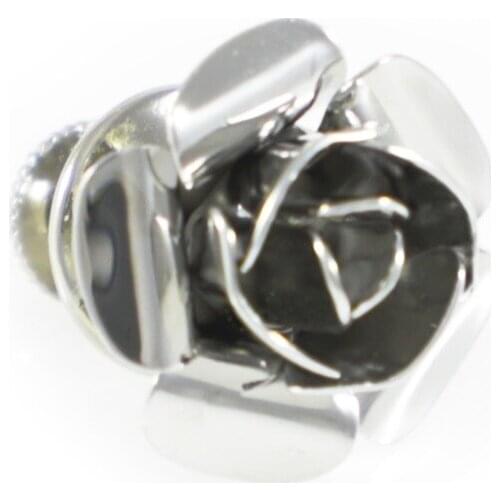 Silver Tone Flower Lapel Pin Metal Flower Suit Pin Holiday Gifts Pins Birthday Gift Lapel Pins