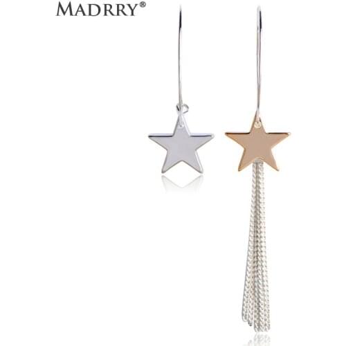 Madrry Personality Elegant Star Tassel Drop Earrings for Women Girls Ear Hanging orecchini d'oreille femme Joyas Party Bijoux
