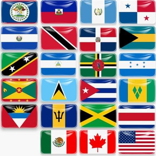 North America country Flag Fridge Magnet Dominican Cuba Canada Mexico Jamaica USA Barbados Grenada Haiti El Salvador Nicaragua