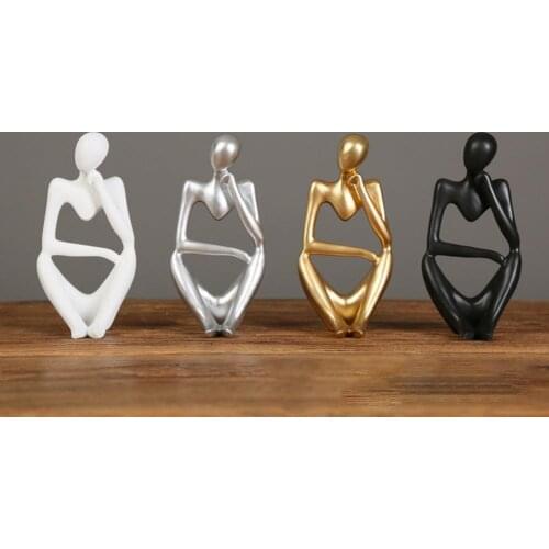 Statue Art Ornaments Home Decor Crafts sculpture Thinker Statue Abstract Handmade Resin Modern Hollow Thinker Sculptures forHome