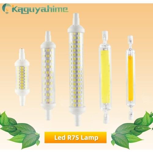 Kaguyahime COB R7s LED Lamp 220V 110V 78mm 118mm 135mm Dimmable LED Bulb 2835 SMD Lamp Replace Halogen Light Spotlight R7S Bulb