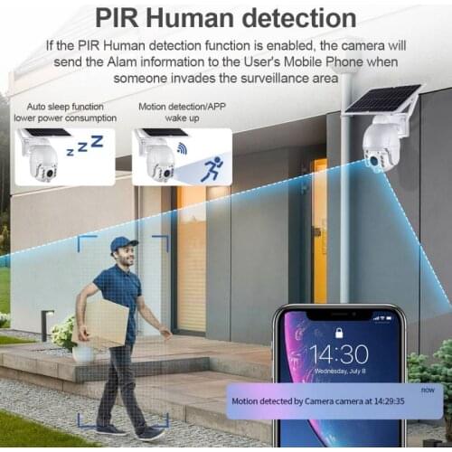 Tuya 2mp Low power Wifi Dual audio Voice Intrusion Alarm Solar Panel Split Waterproof Camera