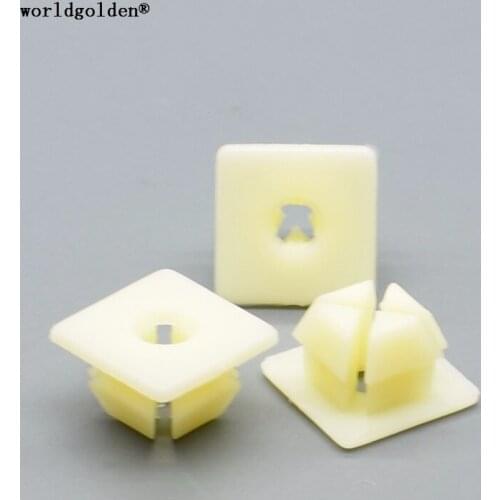 Worldgolden 100pcs auto fasteners retainer Grille Nut #8 or #10 Screw Size