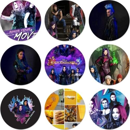 58mm Descendants 3 Cameron Boyce Icons Pins Badge Decoration Brooches Metal Badges For Backpack Decoration