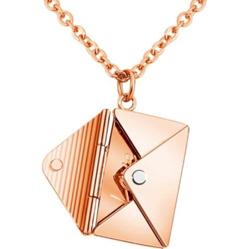 1PC Envelope Album Box Hollow Mesh Wallet Shape Photo Locket цепочка на шею мужская Pendant Charms for DIY Memory Necklace