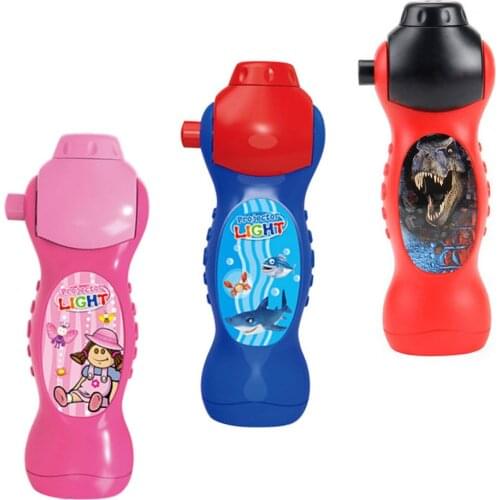 24 Dinosaur Patterns Graphics Childrens Projection Lamp Light Convenient Electronic Flashlight Kids Storybook Animal Light Toy