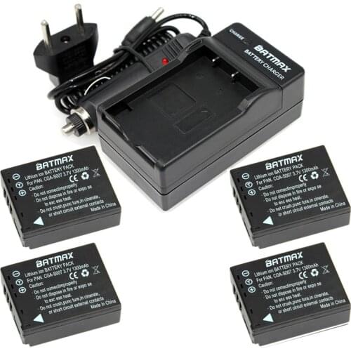 4Pcs CGA-S007 CGA CGR S007E S007 S007A BCD10 Batteries&Charger Kit for Panasonic DMC TZ1 TZ2 TZ3 TZ4 TZ5 TZ50 TZ15 Camera