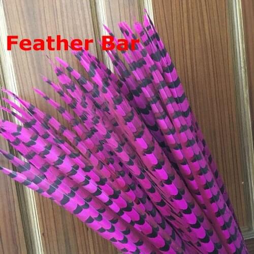50PCS/LOT! 70-80cm hot Pink Dyed Pheasant Feathers, Natural Reeves Venery Pheasant Tail Feathers 28-30inch