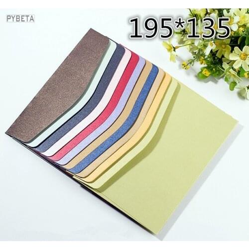 50pcs - 250gsm Pearl Paper Envelope 19.5x13.5cm Gift Card Envelopes for Wedding Birthday Party Invitations