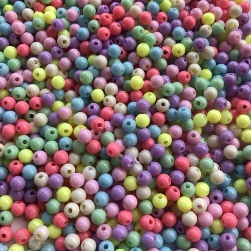 6mm colorful round beads for jewelry making