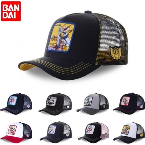 New Brand High Quality Saint Seiya Cartoon Anime Snapback Baseball Cap Men Women Hip Hop Dad Mesh Trucker Hat Dropshipping