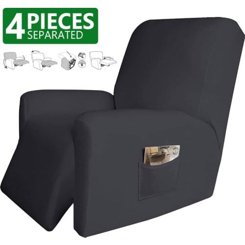 4 pieces Recliner Sofa Cover for Living Room Elastic Reclining Chair Cover Protection Lazy Boy Relax Armchair Cover