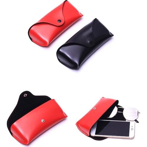 PU Leather Eyewear Cases Cover for Sunglasses Womens Eyeglasses Case Men Reading Glasses Box With Metal Buckle Eyewear Cases