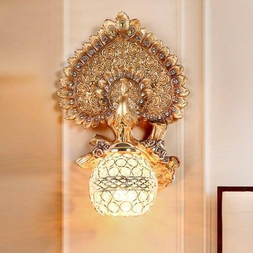 European wall lamp living room TV background wall Nordic bedroom bedside lamp simple creative stair led aisle lamp