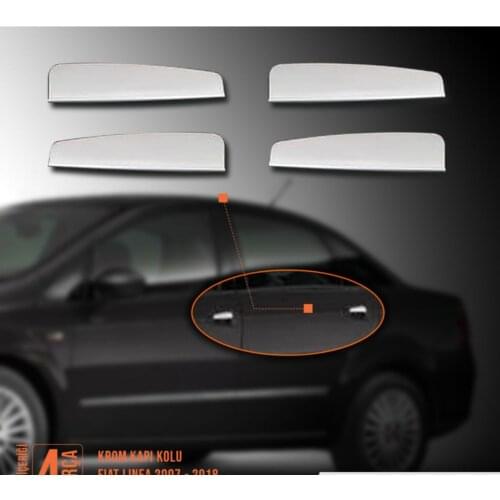 For Fiat Linea Chrome Door Handle Interior 4 Door 2007 + Tunnıng Design Design Decoration Styling Modified Accessories Free Shipping