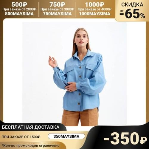 Женские голубые рубашки MINAKU China At AliExpress