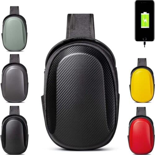 New Men Bag USB Charging Chest Bags 6 Color Top Sling Bag 6 Color Splashproof Male Bags 9.7inch Ipad Messenger Bags Luxury Bags