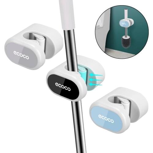 Wall Mounted Mop Broom Holder Punch-free Moistureproof Broom Hanger Mop Hook Racks Household Adhesive Storage