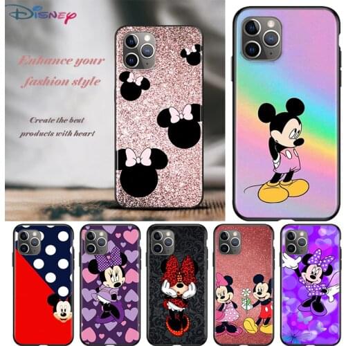 Cute Mickey Mouse For Apple iPhone 12 11 Pro Max mini XS Max XR X 8 7 6 6S Plus 5S SE 2020 Soft Black Phone Case