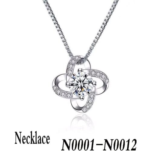 High Quality Delicate Fashion Sterling Silver 925 Necklace N0001 N0002 N0003 N0004 N0005 N0006 N0007 N0008 N0009 N0010 N0012