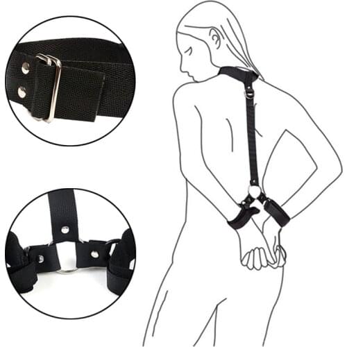 Sexy adult toys Nailed backhand buckle neck buckle restraint belt back handcuffs Adult Games Erotic Sex Toys For Woman Slave