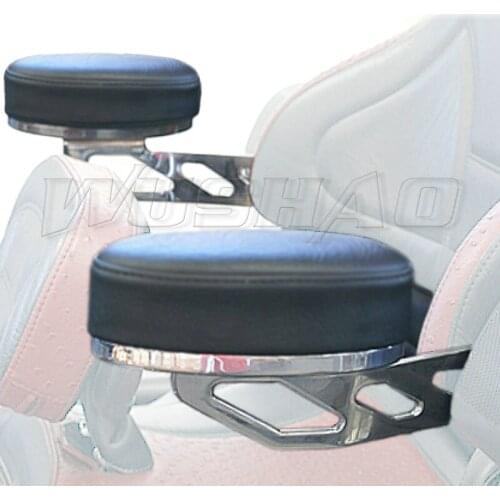 Motorcycle Adjustable Rear Passenger Seat Armrests Arm Rest For 2001 - 2006 2009 2015 2017 Honda Goldwing 1800 GL GL1800 Chrome