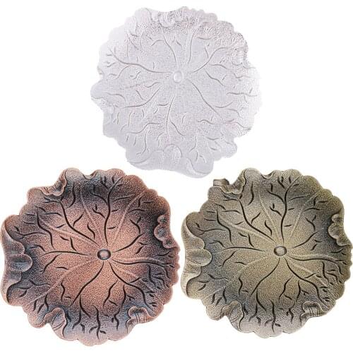 Lotus Leaf Pattern Coaster Drink Coffee Cup Saucer Alloy Mat Table Supplies