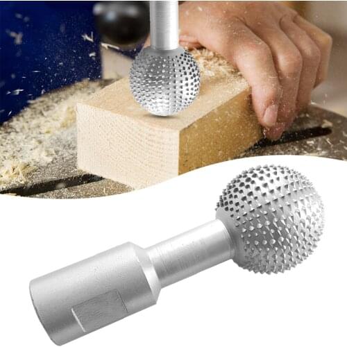 Rotary Burr Round Ball Shaped Wood Carving Polishing Engraving Drilling Bits Woodworking Abrasive Tool Supplies