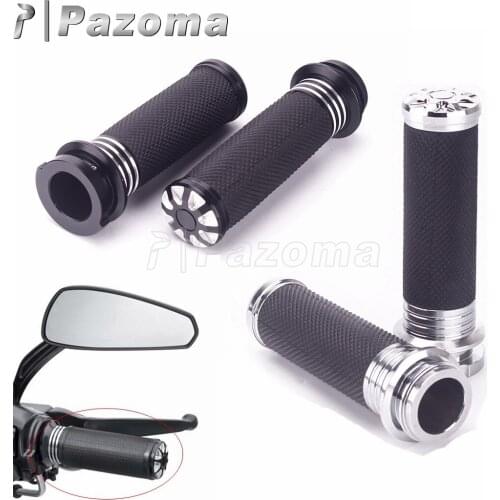 1" Handle Bar Grips Motorcycle Grips For Harley TouringElectra Glide Road Glide Road King Street Glide Tri Glide 25mm Hand Grips