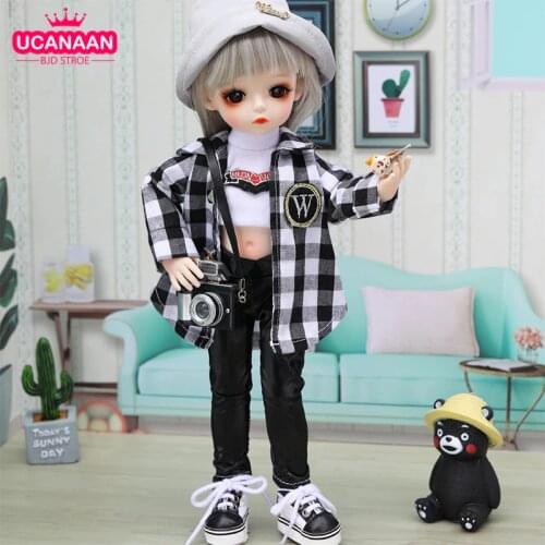 30CM Mini BJD Doll 1/6 Ball Joint Doll With Full Outfits Fashion Clothes Set Wig Makeup Girls Dress Up Toys