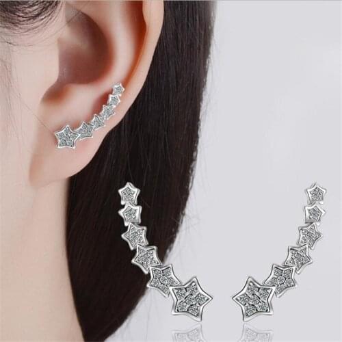 TJP AAA+ Austrian Rhinestones Female Stud Earrings Jewelry Top Quality 925 Sterling Silver Earrings For Women Party Accessories