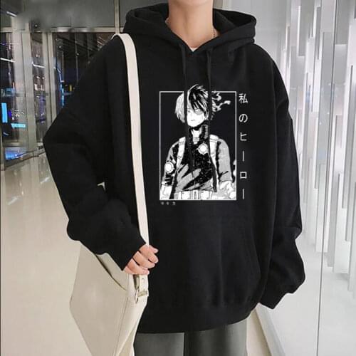 Anime Boku No Hero Academia Shoto Todoroki Graphic Printed Hoodies Men Women Moleton Casual Sweatshirt Pocket Hoody