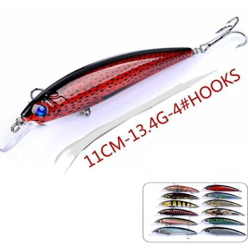 Sinking Minnow Artificial Fishing Lure Accessories Tackle Crankbait Artificial Bait Hard Wobbler For Pike Trolling 3d Eyes Fish