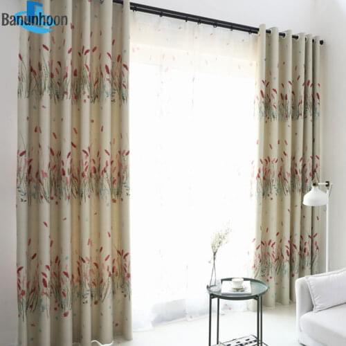 2018 Top Fashion Cafe Home Curtains For Living Room Chinese Style Hand Painted For Windows Curtains For Bedroom Fabric Drapes