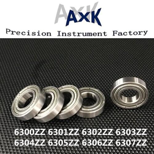 2019 Hot Sale Axk 1pcs Metal Shielded 6300zz 6301zz 6302zz 6303zz 6304zz 6305zz 6306zz 6307zz Steel Ball Bearing Deep Groove