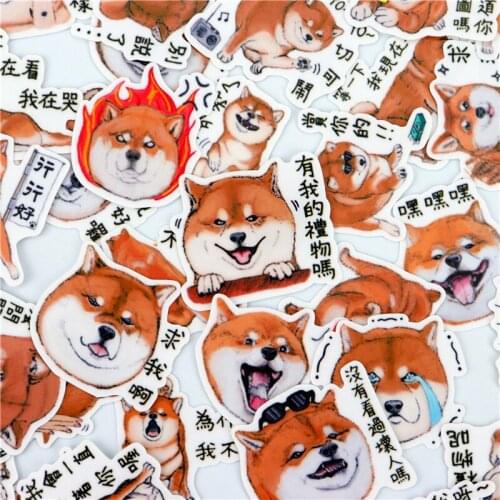 40pcs/pack DIY Cartoon Dog Sticker LINE Expression Sticker Dog Daily Beauty Stickers / Decision Sticker / DIY Craft Photo Books