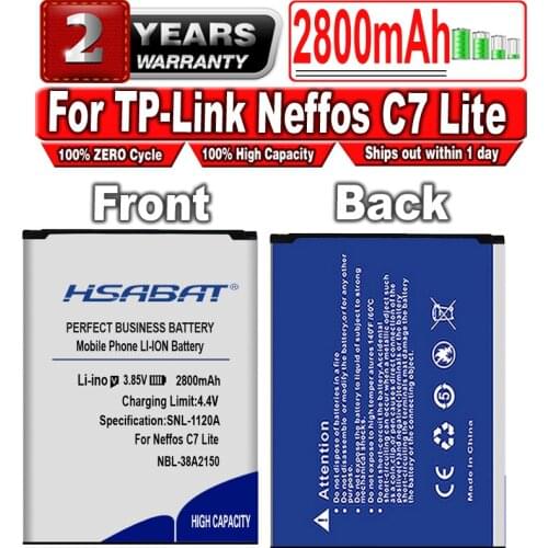 HSABAT 2800mAh NBL-38A2150 Battery for TP-Link Neffos C7 Lite TP7041A TP7041C